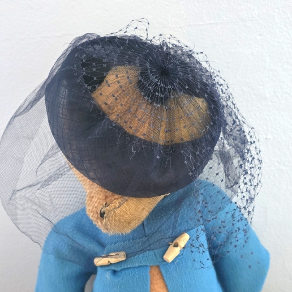 Julius Garfinkle & Co. Vintage Veiled Fascinator Cap Hat With Original Pin